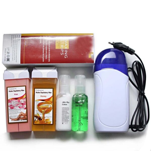 6 In 1 Roll On Refillable Depilatory Wax Heater Waxing Hair Removal Kit - Image 3
