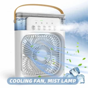 Portable Air Conditioner Fan USB Electric Fan , Fine Mist Water, and Humidifier Function - Random Color 9.5 inch