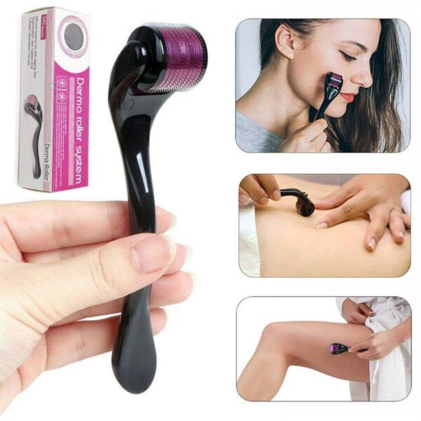 Derma Roller (0.5 size only) Titanium Micro Needles for Beard Growth and Hair Loss 0.5mm Smoothen Skin & Reduce Fine Lines Face roller best - Image 5