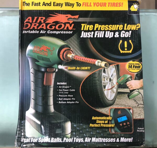Air Dragon Portable Air Compressor Build in Light Great For Sport Ball, Pool Toys, Air Mattresses - Image 3