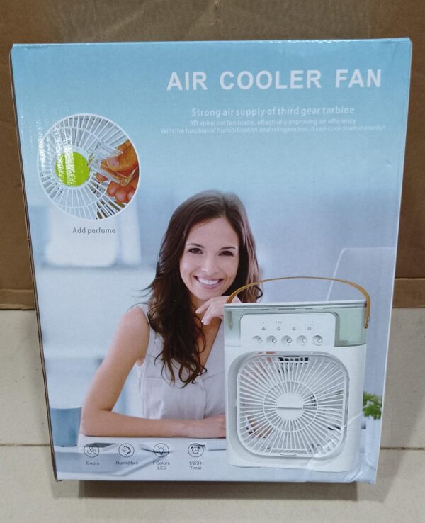 Portable Air Conditioner Fan USB Electric Fan , Fine Mist Water, and Humidifier Function - Random Color 9.5 inch - Image 2