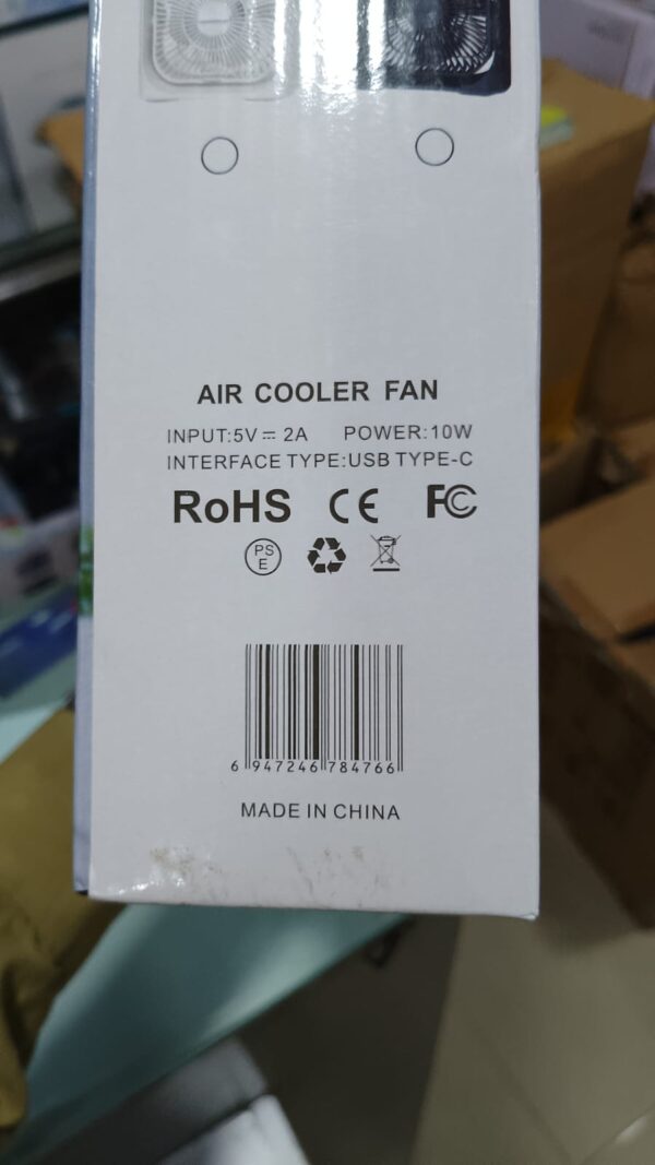 Portable Air Conditioner Fan USB Electric Fan , Fine Mist Water, and Humidifier Function - Random Color 9.5 inch - Image 4