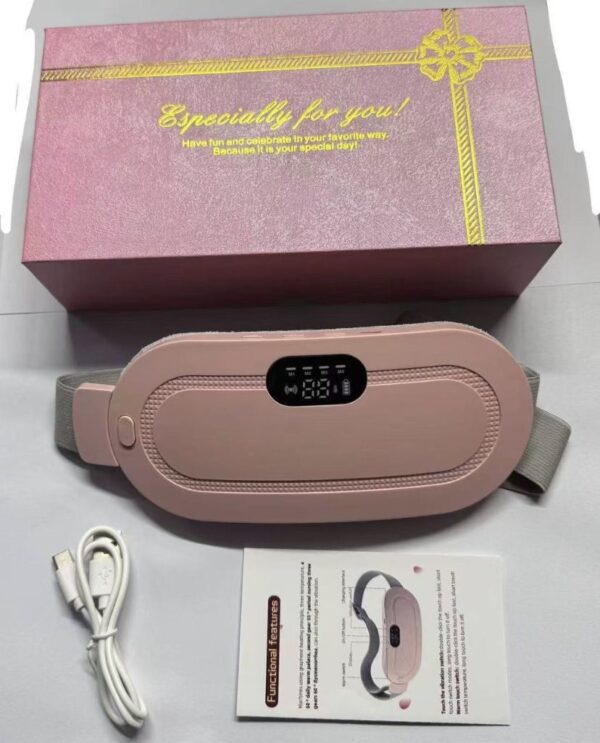 Period Belt, Cramp Relief Belt & Massager, Heated Belly Belt for Menstrual Cramp Relief with 3 Heat Levels and 4 Modes, Electric Belt Massage for Women and Girls, Heated Belly Belt, Electric Heating Pad for Pain Relief - Image 4